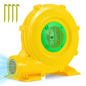 980W Bounce House Blower 1.31 HP Portable Air Pump Fan with Handle and Ground Stakes D681-ES10579US