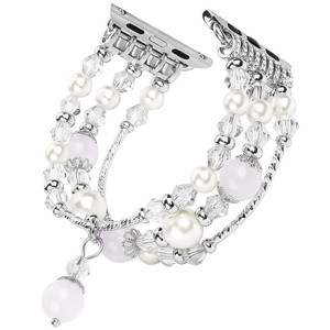 Jewelry Agate Watchband for iwatch Smartwatch Accessaries white_38-40MM K484-PEL_0AW6WTJD