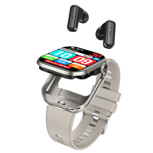 Color: Gray - T99 Earphones TWS Watch 2-in-1 Bluetooth Calling Blood Pressure Heart Rate Monitoring Q119-CJYD278225902BY