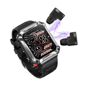 T93 Smart Watch with Tws Earphone 4g Large Memory Bluetooth Call Voice Assistant Smart Bracelet Sil K484-PEL_0Q0YB570
