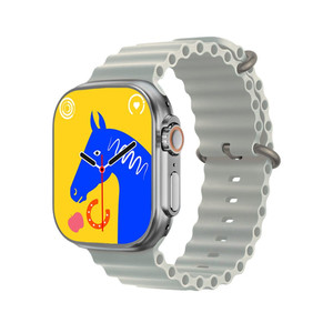 C800ultra Smart Watch Heart Rate Blood Pressure Monitoring Multi-functional Bluetooth Watch Silver  K484-PEL_0PJDYV9I