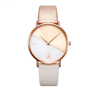 Color: Champagne - Two-tone belt rose gold female watch Q119-CJZBNSSY00706-Champagne