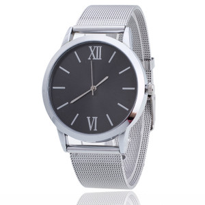 Color: Silver X Black - Geneva mesh strap watch Q119-CJZBNSQL00139-Silver X Black
