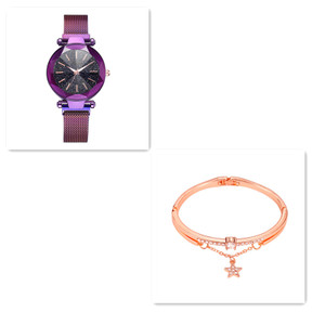 style: 2 style A, Color: Purple - Star watch Q119-CJZBNSCY00190-2 style A-Purple