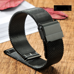 Color: 16MM black - Stainless steel mesh strap Q119-CJZBNSLX00293-16MM black