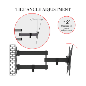 LEADZM 26-50" Adjustable Wall Mount Bracket Rotatable TV Stand TMX200 with Spirit Level T575-S0671286556