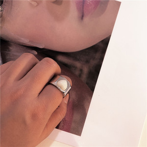 Color: White, Size: Size 6 - Fashion Alloy Joint Ring Love Heart Drop Oil Double Love Heart Ring Q119-CJLX116777810JQ