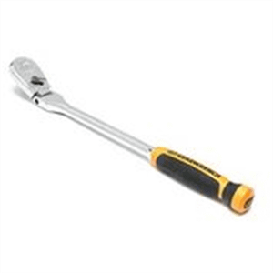 GearWrench 1/2 Inch Drive 90-Tooth Dual Material Flex Head Teardrop Ratchet 17 Inch T398-KDT81370T