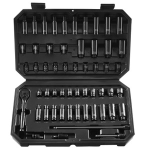 Drive Impact Socket Set 1/4"  - 55 Piece Deep & Shallow Socket Set SAE 5/32"-9/16" and Metric 4-15m E415-CJTTZJ1CRV551UAHSV0