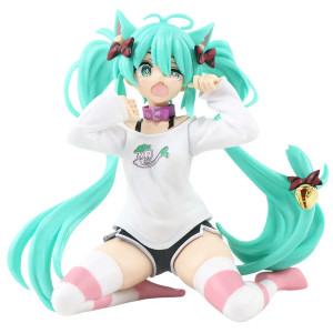 Color: WHITE - 12cm Desktop Cute Hatsune Miku Kwaii Style Anime Figure Toys PVC Model Collector Dol F640-12000044596129708