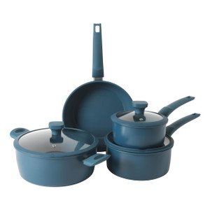 Gibson Home Helensburgh 7 Piece Nonstick Carbon Steel Cookware Set in Blue D970-149163.07