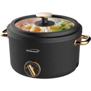 Brentwood 2.5 Liter Multi-Function Electric Hot Pot Cooker in Black D970-HP-3250BK