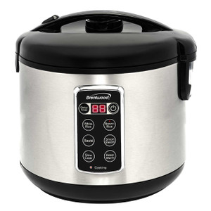 Brentwood 16 Cups 6 Function Smart Multi-Cooker Rice Cooker in Stainless Steel D970-RC-5116DS