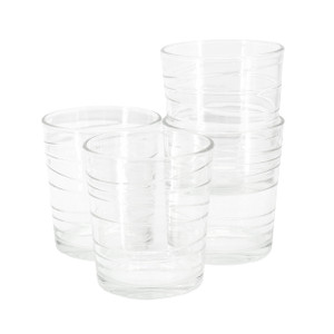 Gibson Home 4 Piece 13.5 Ounce Swirl Double Old-Fashioned Glassware Set D970-141402.04