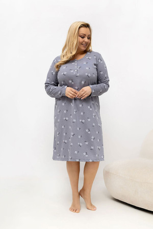 grey - Plus Size Nightgown model 226134 Forever Pink U704-226134