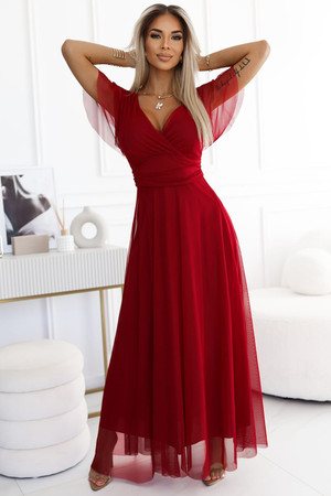 red - Long dress model 202448 Numoco U704-202448