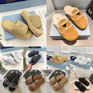 Color: Green - Size: EUR36 - trainers Chunky Platform Shearling slippers Women Brand Muller Designe Y829-1472103994717286476