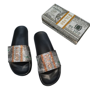 style: F, Size: 36 - European and American Rhinestone Dollar Slippers Women's Summer Wear Fashion A Q119-CJNS100981131EV
