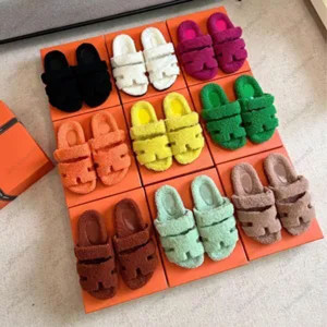 Color: #6 - Size: Eur 45 - Designer plush slippers, high-quality sandals, fashionable luxury shoe s Y829-1408256268845449340