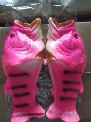 Color: Pink, Size: 28 29 - Funny Creative Personality Trend Fish-shaped Carp Salted Fish Shoes Q119-CJNS109005451YB