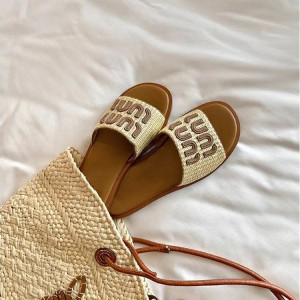 Color: forest green - Size: EUR37 - Women Woven Flat Slippers Straw Fashion Beige Woman Casual Sand Y829-1272035036541476864