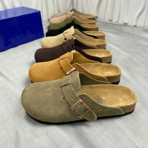 Color: Picture 2 - Size: A46 - Slippers Toe Leather Clogs Sandals Men Women Retro Fashion Beach Clo Y829-1309561330491834454