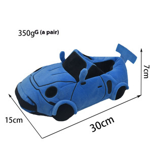 Color: Blue, Size: 29cm - Women's Personalized Car Plush Indoor Slippers Q119-CJMR218679503CX