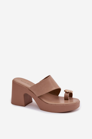 beige - Heeled sandals model 225377 Step in style U704-225377