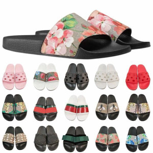 Color: 4 - Size: Eur 36 - Designer Classics Slides Mens Women Slippers Summer Sandal Beach Slide Fl Y829-1206012207676174448