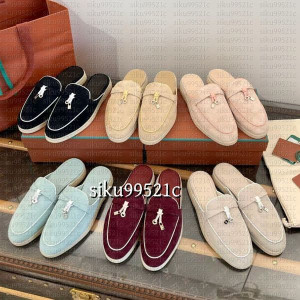 Color: Orange - Size: Eur 38 - Mule Loafers Suede Men Women Slippers Flats Loafers Moccasin Size 35 Y829-1368032999106568255