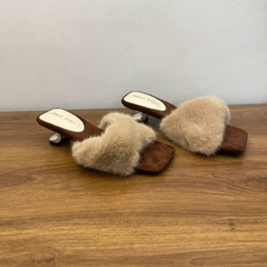 French-style Chic Purple Fluffy Slippers For Women Q119-CJYD2736755