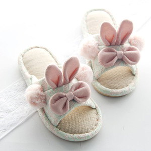 Color: Green, Size: 36to37 - Household Children'S Cotton And Linen Household Shoes Q119-CJNS111673105EV