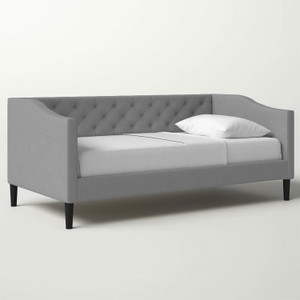 Twin size Modern Grey Fabric Upholstered Button-Tufted Daybed Q280-GRPUDB22928513