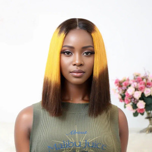 Hair Color: #33, Stretched Length: 8inches, Density: 100% - 250% Density Grey 2x6 Lace Closure Wigs F640-12000043244376507