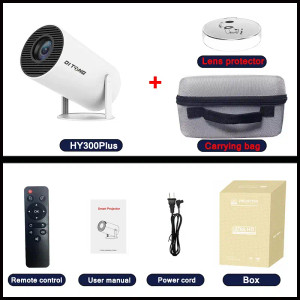 Color: Color5, Plug Type: UK Plug - DITONG hy300 pro Projector 4K Android11 Dual Wifi6 260ANSI BT5. F640-12000042128067722