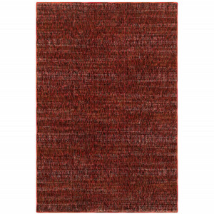 7' X 10' Red and Gray Power Loom Area Rug N270-510267