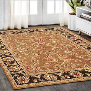5' X 8' Brown Oriental Hand Tufted Non Skid Area Rug N270-557699