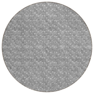 8' Round Gray Round Geometric Washable Non Skid Indoor Outdoor Area Rug N270-560087