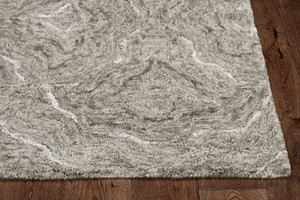 3' X 5' Grey Hand Tufted Abstract Indoor Area Rug N270-375363