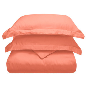 Coral King Cotton Blend 300 Thread Count Washable Duvet Cover Set N270-528517