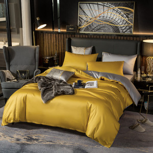 Color: Turmeric light gray, Size: 1.8bed sheet fourpiece set - Sheet Pillowcase Xinjiang Cotton Fou Q119-CJCZ122922132FU