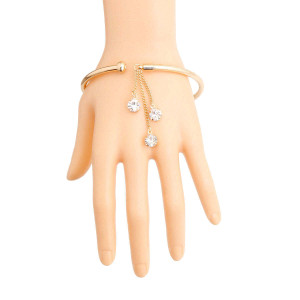 Gold Dangle Rhinestone Arm Cuff T226-9485877805375