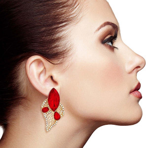 Elegant Red Leaf Stud T226-9485551010111