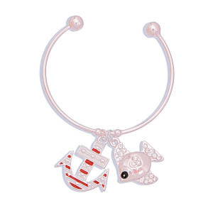 Burnished Silver Fish Charm Bracelet T226-9485839892799