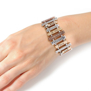 Mixed Metal Beach Happy Place Bracelet T226-9485723599167
