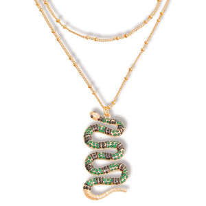 Serpentine Style: Snake Layer Necklace T226-9485856276799