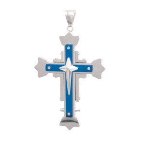 Silver Silver Stainless Steel Cross Pendant T226-9485797491007