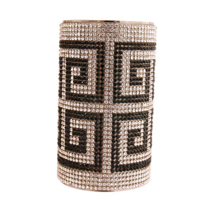 Versace Style Silver and Black Cuff T226-9485712294207