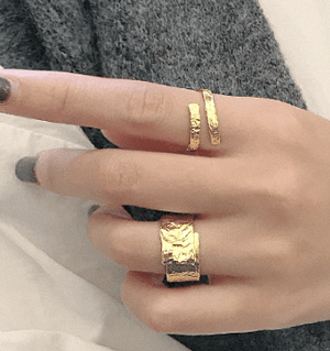 Classic Irregular Tinfoil Cross 925 Sterling Silver Adjustable Ring R866-HFH_609755590031