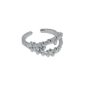 Fashion Bubbles Open Mouth 925 Sterling Silver Adjustable Ring R866-HFH_661388097662
